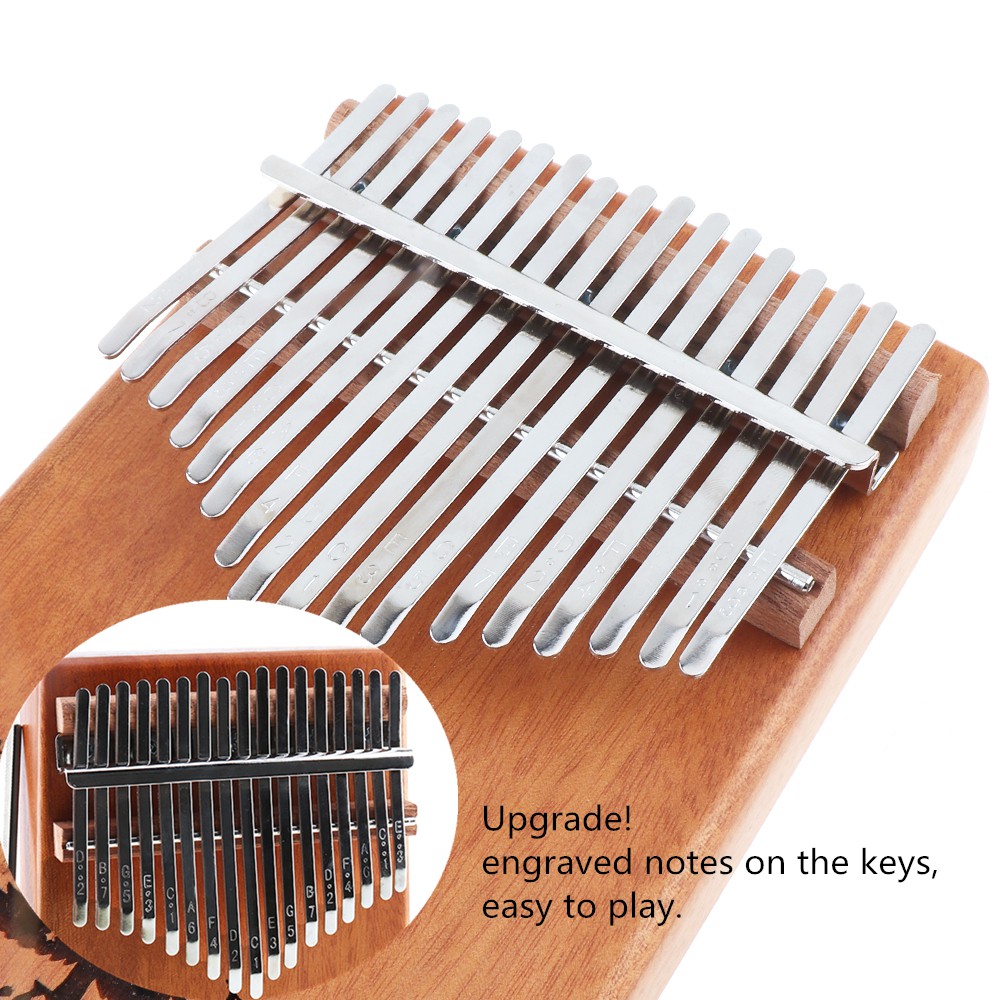 Kalimba Piano Jempol 17 Kunci Bahan Kayu Mahoni