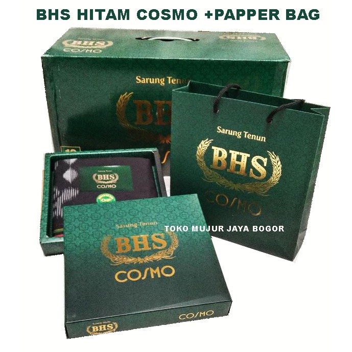 Sarung Bhs  Hitam/ Putih/ HIJAU Polos Tumpal