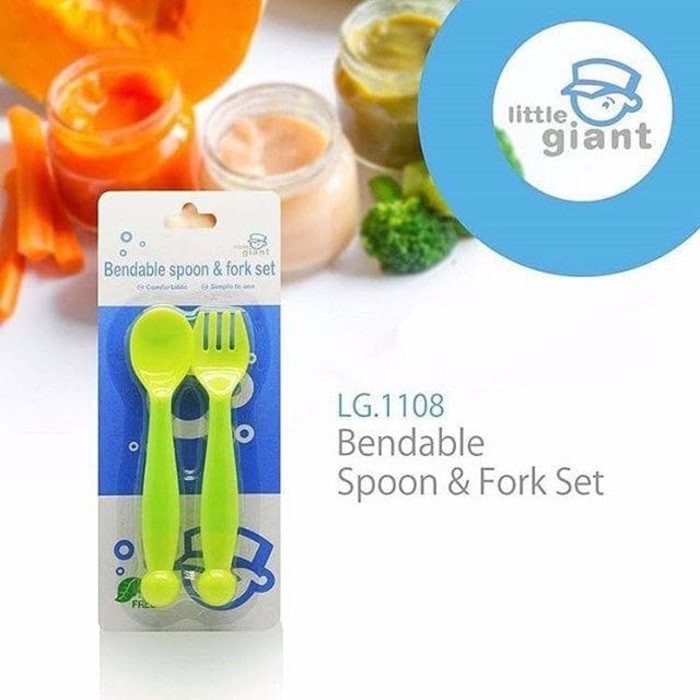 Bendable Spoon & Fork Set Little Giant