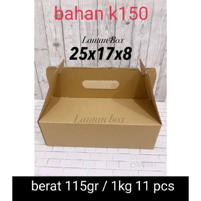 

dus die cut 25x17x8 die cut gable tenteng box hampers puding