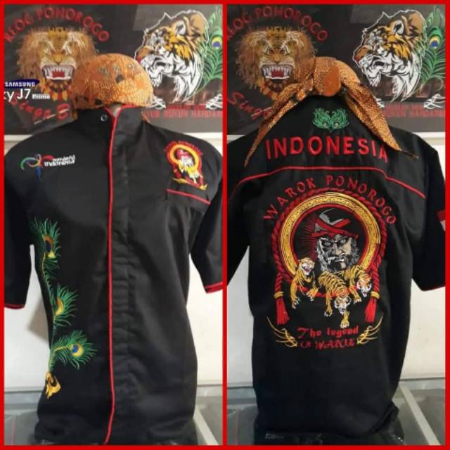 Baju reog the legend of warok / baju warok / baju bordir / baju reog / hem bordir / hem reog