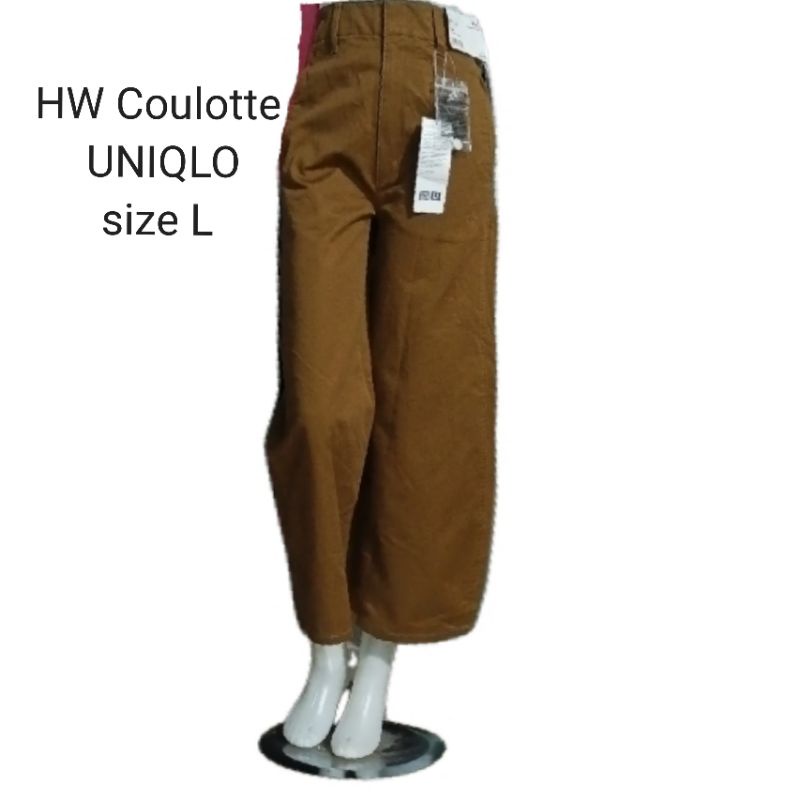 CelANA HW Coulotte Wide Pant/celana UNIQLO BROWN CARAMEL