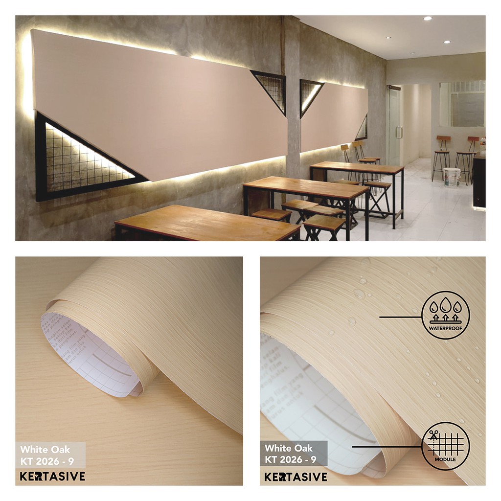 Jual KERTASIVE PVC INTERIOR FILM - WHITE OAK Indonesia|Shopee Indonesia