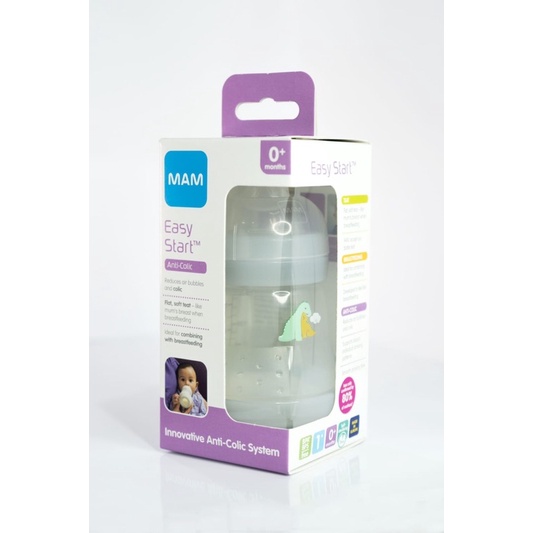 MAM EASY START Anti Colic Bottle 160 ml Botol Susu Wide Neck Anti Sedak / Anti Kolik 160ml NEW