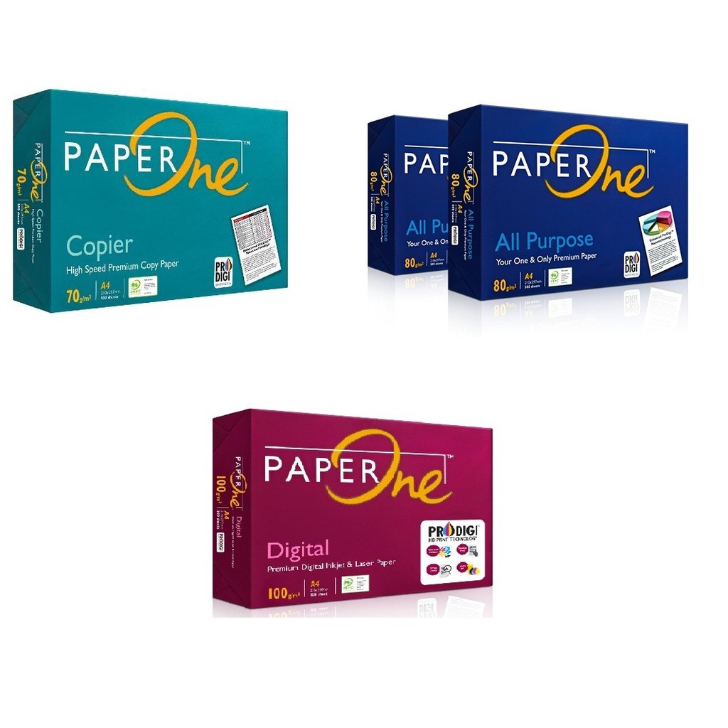 Jual Kertas Paper One 1 Rim Ukuran 70 Gram 80 Gram 100 Gram Shopee Indonesia