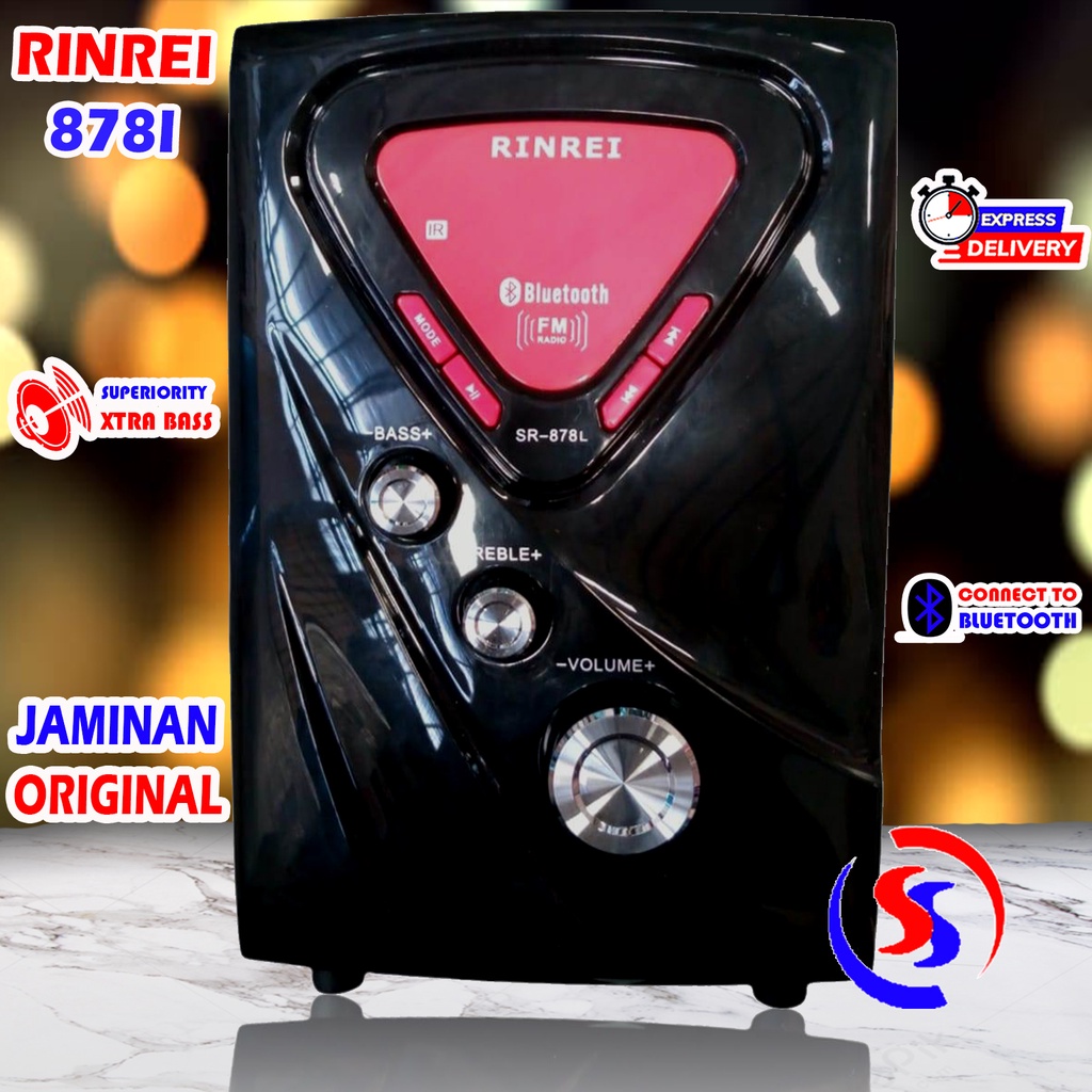 Speaker Bluetooth 878L Rinrei Garansi ResmI