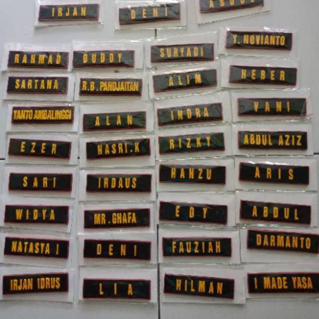 Papan Nama Patch Rubber/Karet Pesanan Khusus/Request