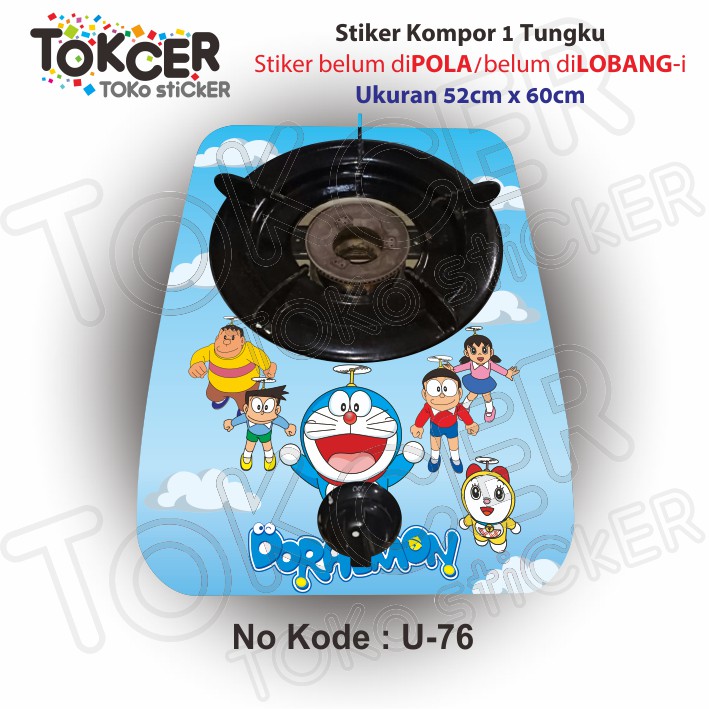 Stiker Kompor 1 Tungku DORAEMON U-76