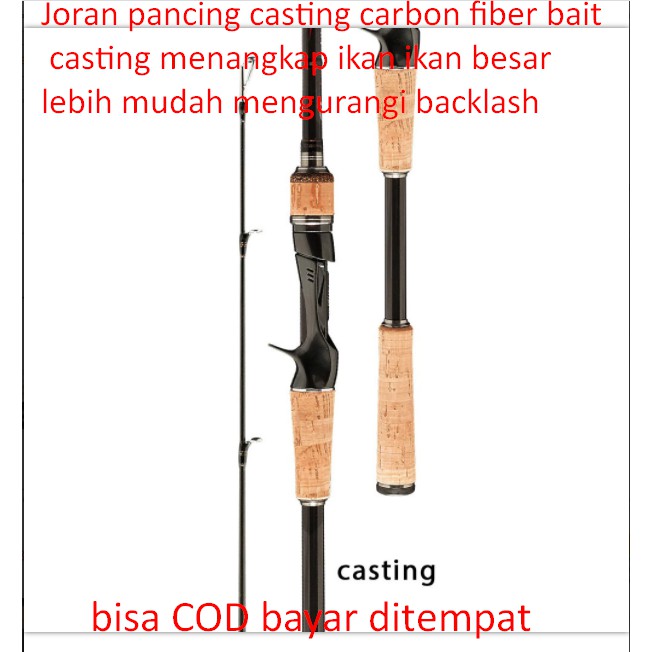 Joran pancing casting carbon fiber bait casting menangkap ikan ikan besar lebih mudah mengurangi bac