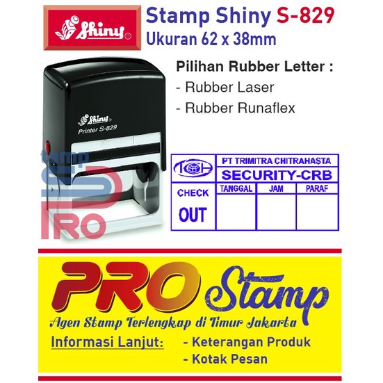 

Stempel Warna Custom Nama/Logo SHINY S-829 (62mmx38mm)