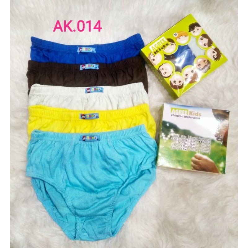 Celana Dalam Agree Kids AK 014 | CD Anak Laki Laki Agree AK014 | Open Sorx Grosir 3pcs/1box