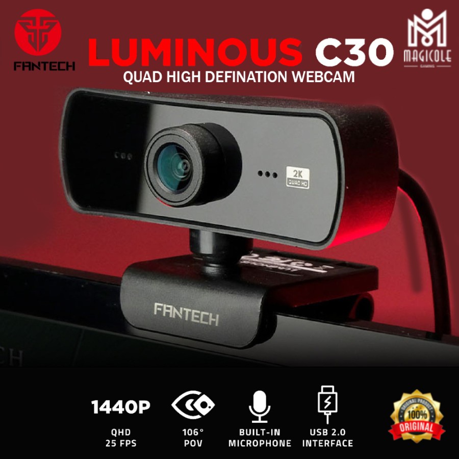 Fantech Webcam 2K 4MP Luminous C30 QHD 1440P - Webcam