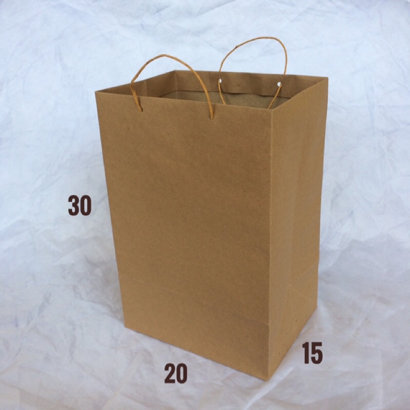 

PAPER BAG COKLAT POLOS UKURAN 20x15x30