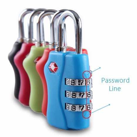 Gembok Koper TSA Kode Angka 3 Digit Padlock - TSA