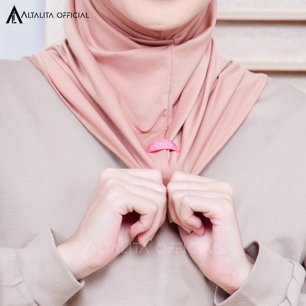 Altalita - Bergo Sport Nadira pet Jilbab Instan Sporty Jersey Spandek Premium Olahraga Volly Senam High Quality