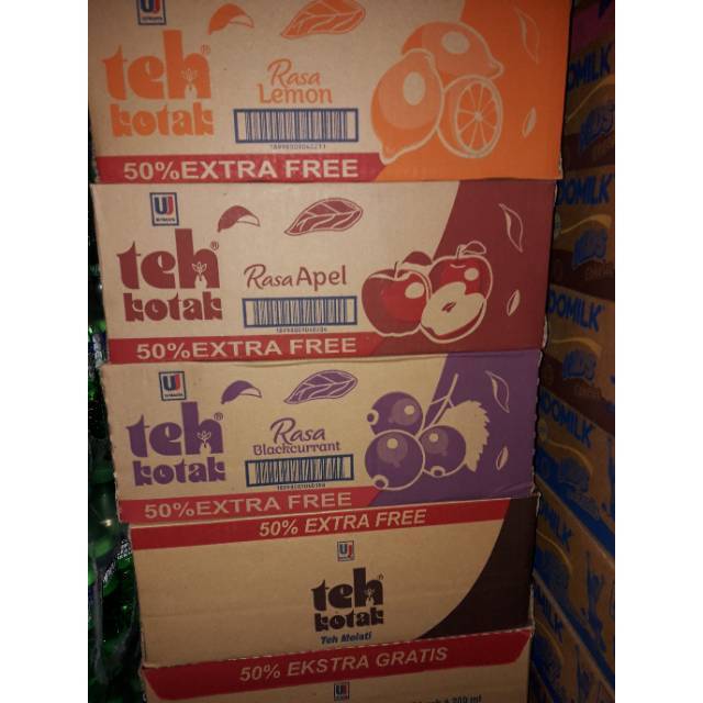 

Teh kotak rasa Jasmine.Lemon.Apel.Anggur.less sugar