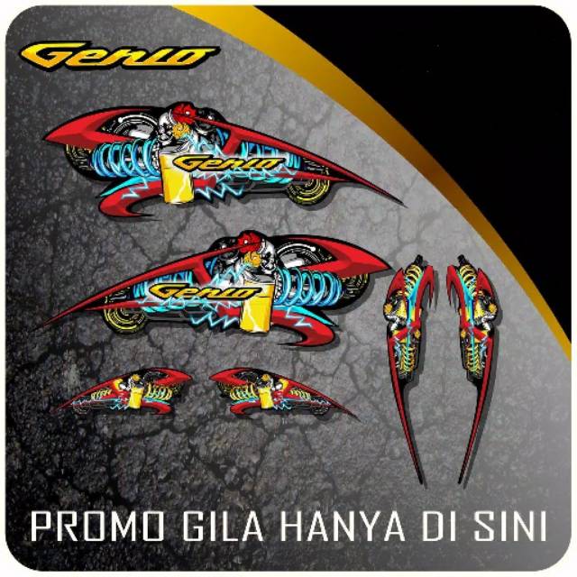 STIKER STICKER STRIPING HONDA GENIO TERBARU 2020