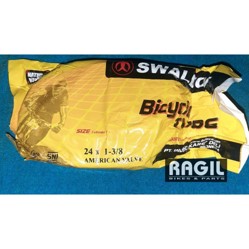 BAN DALAM SEPEDA 24 x 1 3/8 24x13/8 24x1 3/8 atau 26 x 1.25 1.50 SWALLOW KURSI RODA 24 PLUS BALAP