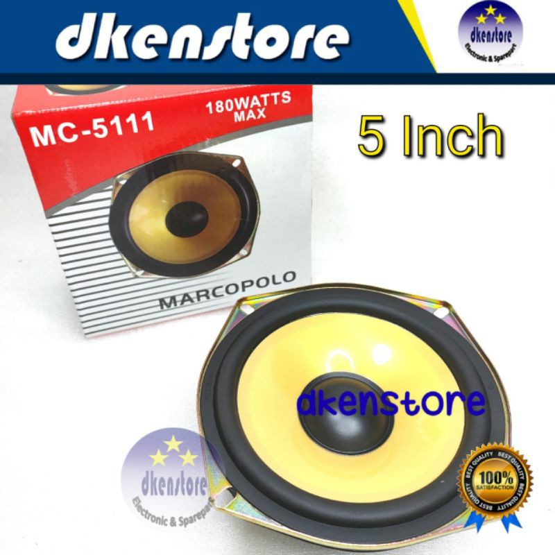 Speaker Marcopolo 5 inch MC5111 Sub Subwoofer double magnet