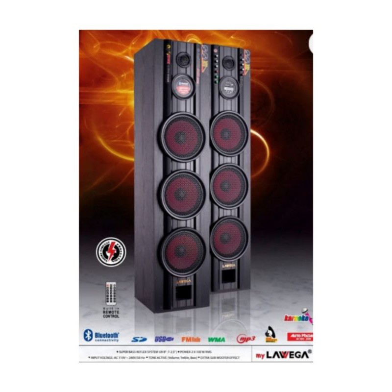 Speaker Active LAWEGA LA-839 Disco Light