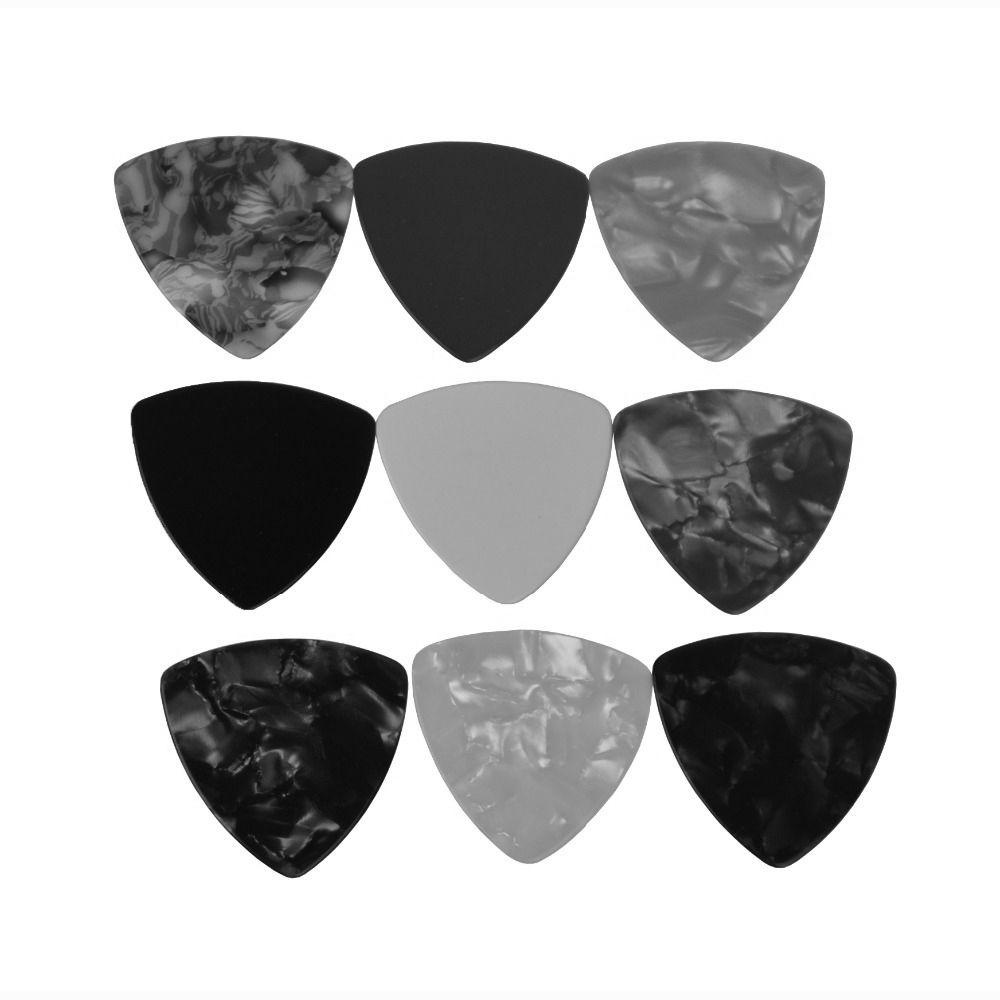 [Elegan] Celluloid 10pcs Instrumen Segitiga Antislip Plectrum