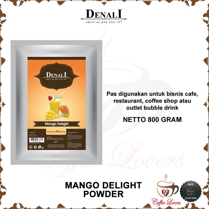 

DENALI FRAPPE POWDER MANGO DELIGHT POWDER MINUMAN BUBUK RASA MANGO GRATIS ONGKIR