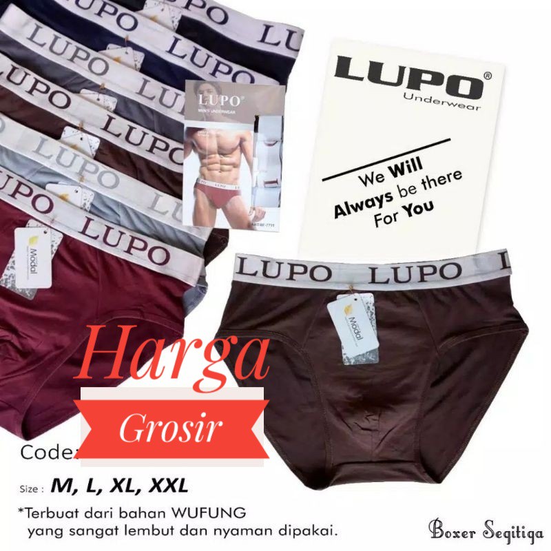 Celana Dalam Pria Lupo Isi 3 Pcs Underwear BF-7711 Segitiga COTTON
