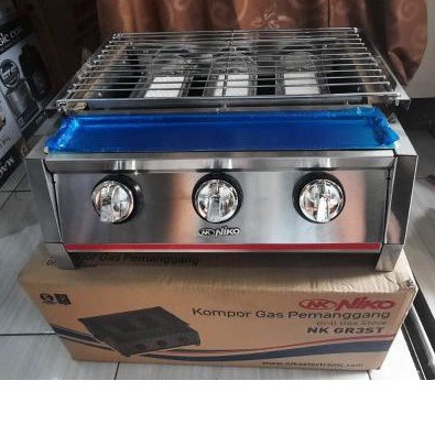 KOMPOR PANGGANGAN GRILL BBQ MURAH NIKO 3 Tungku /  NIKO 2 TUNGKU KOMPOR NIKO NK-GR3ST/ NK GR2ST BODY STAINLESS