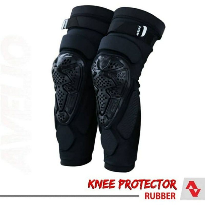 knee protector avelio full rubber Kneepad pelindung lutut olahraga sepeda mtb roadbike seli