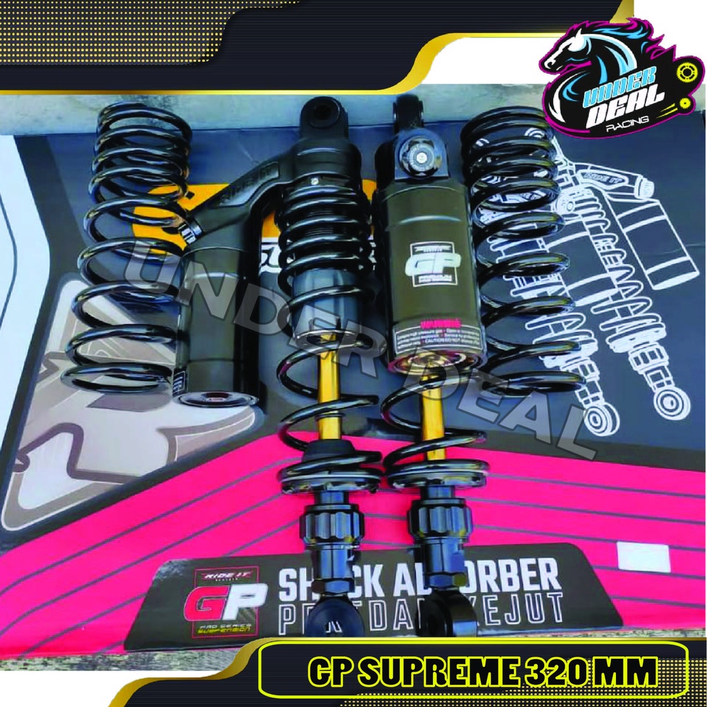 Shock Tabung Atas Ride It GP PREMIUM TIPE SUPREME Model RCB SB 2 Double Click Ukuran 340 , 320 , 270mm Tiger RX king Tiger Gl pro