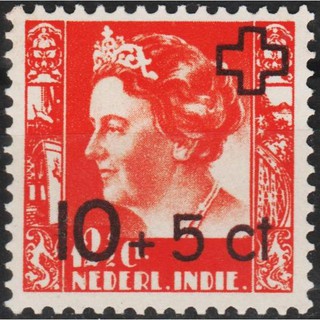 

Perangko Filateli B18 Netherlands Indies MH 1v 02.12.1940 Red Cross Surcharged New Value & Red Cross