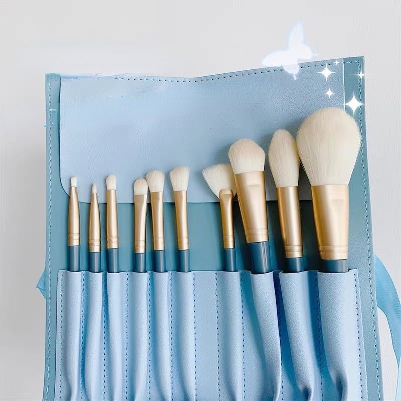 10pcs / Set Brush makeup premium Multifungsi Dengan Bulu Lembut