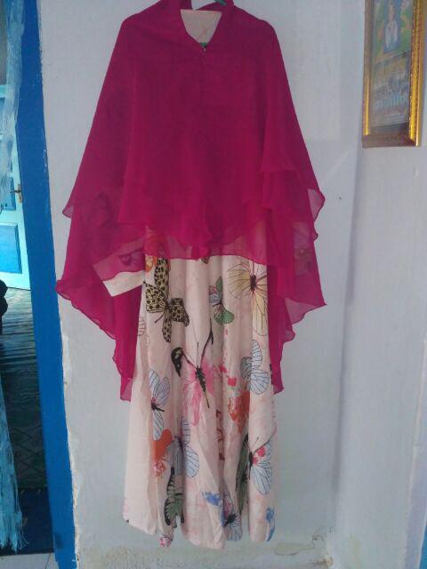 Gamis Batik White (gamis Only)