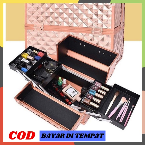 Promo Box Makeup /Tempat Kosmetik /kotak Kosmetik /Tempat Perhiasan /Ukuran 32x21x26cm B1655