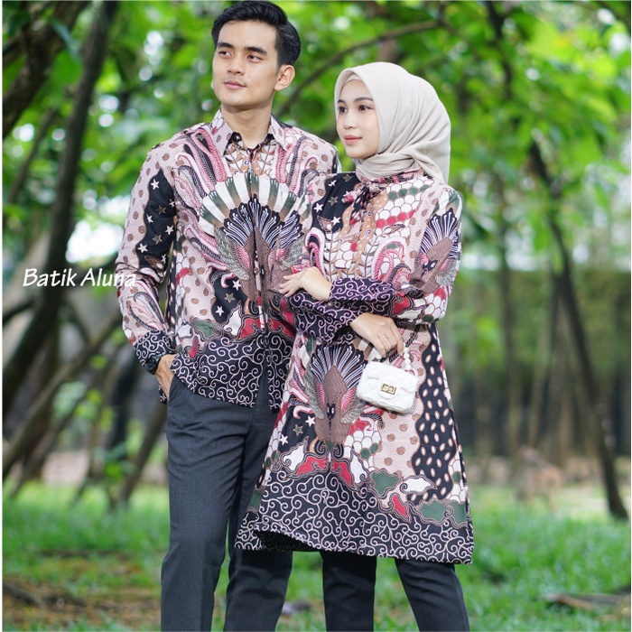 Batik Couple Dewasa Premium Tunik Muslim Batik Aluna CBA 005