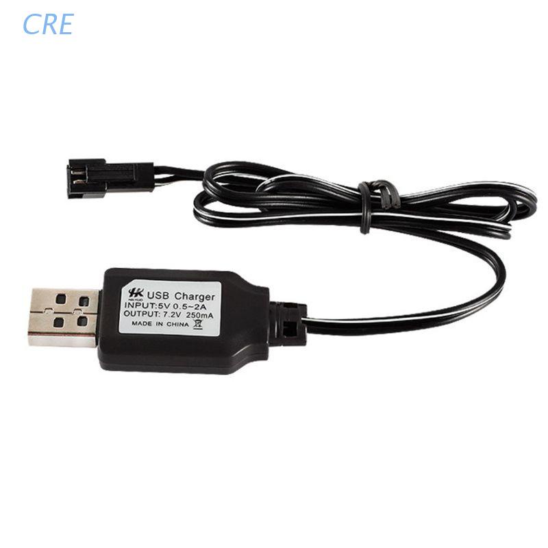 Cre Adapter Charger Baterai Ni-Cd Ni-MH SM Plug 7.2V 250mA Output Untuk Mainan Rc