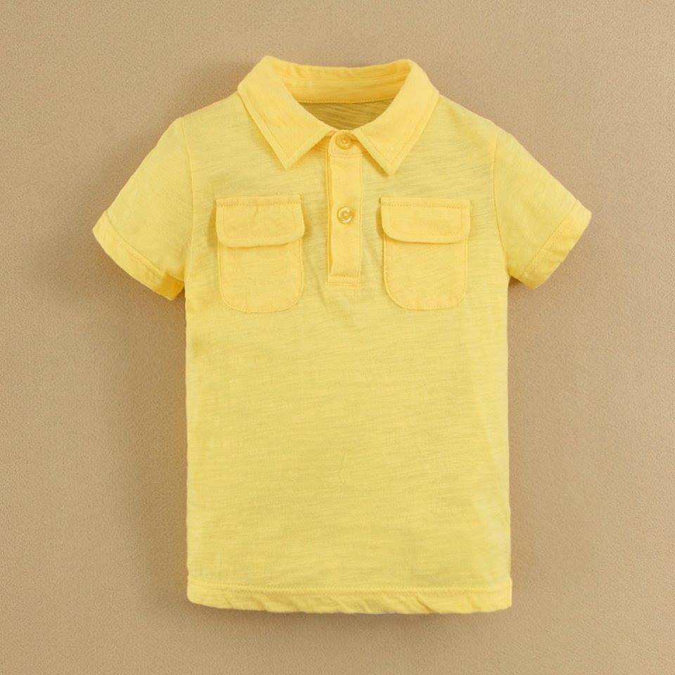 KIDS BOY POLO SHIRT YELLOW  / BAJU ANAK / ATASAN / MOM&amp;BAB