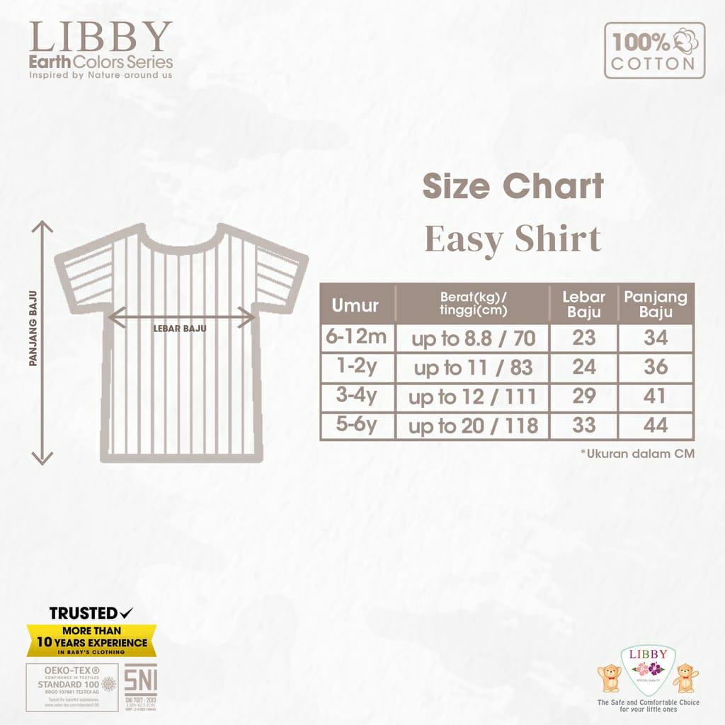 LIBBY (1pcs) Earth Color Kaos EASY SHIRT (2)