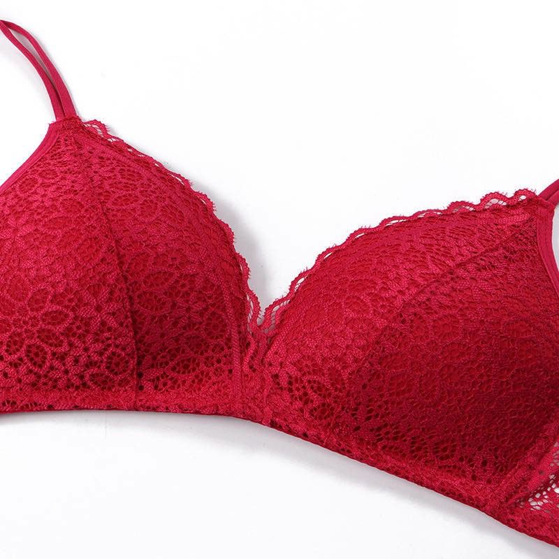 [ LINGERIE MASTER ] - (B-18) Jepang Bra BH push-up sexy one-peice segitiga berongga Lingerie ringan Tanpa Kawat Bahan Import-3