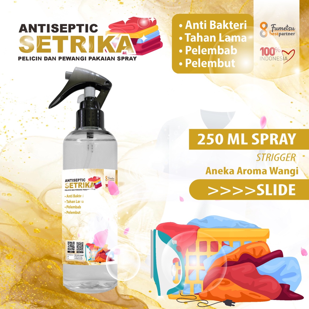 Pelicin Setrika Dan Pewangi Pakaian Aroma Wangi Segar Kemasan 250ml Spray