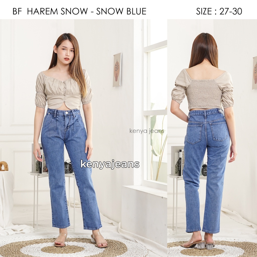 KENYAJEANS - BOYFRIEND JEANS PREMIUM | HAREM JEANS | BF HAREM JEANS | NONSTREACH JEANS | 5 VARIANT COLOUR | JK | 27 - 30