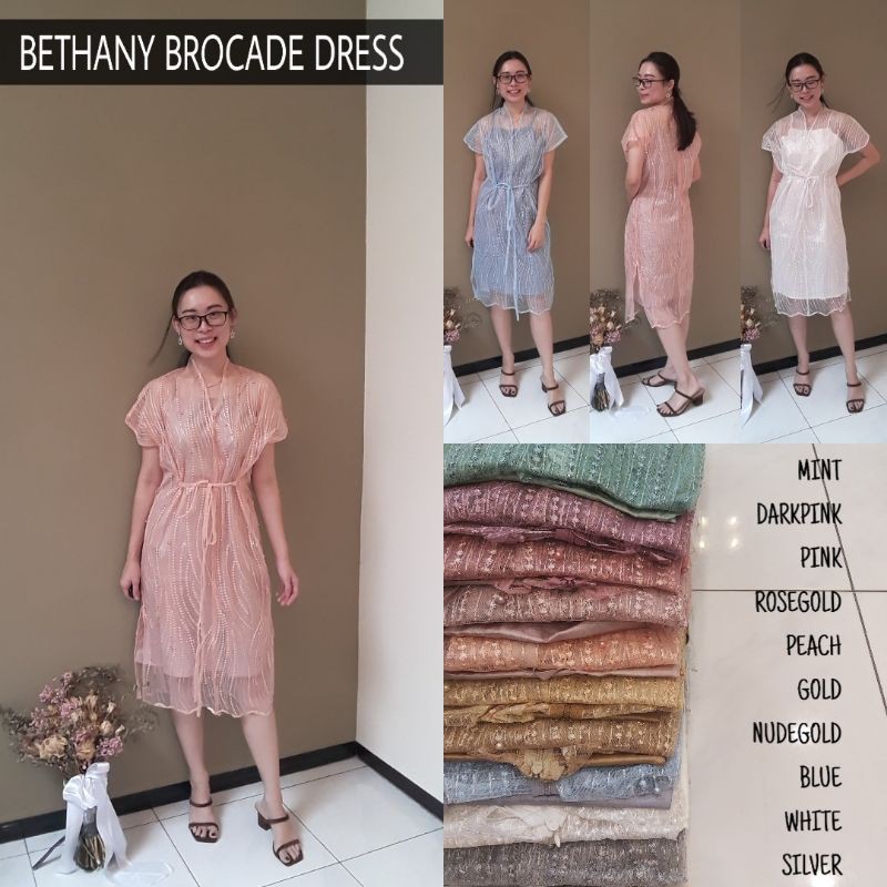 bethany blue lace midi dress