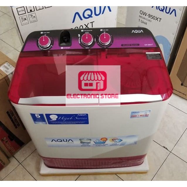 [Khusus Bogor] Mesin Cuci 2 Tabung 8kg AQUA  850xt & 880xt .