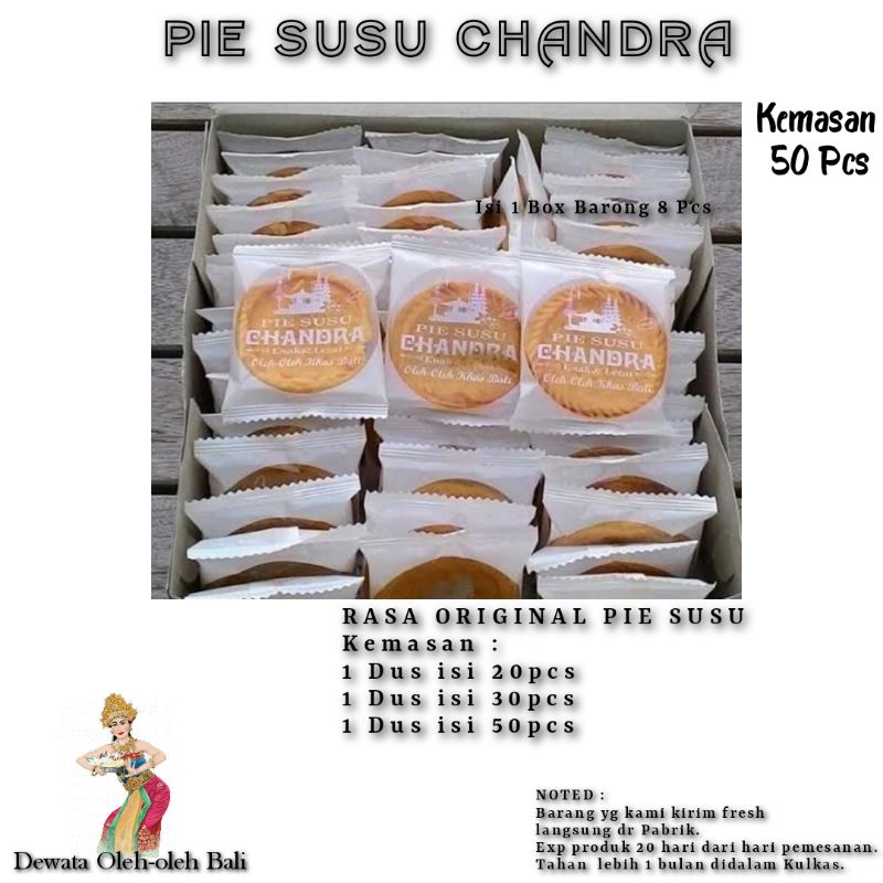 

Pie Susu Chandra 50pcs | Dewata Oleh-oleh
