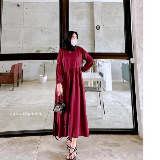 Terbaru - Nadia Midi Dress - Midi Dress Muslim- Dress Muslim ,.