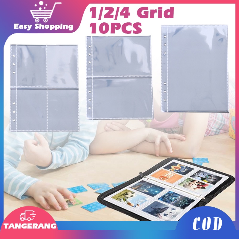 10 Lembar A5 Binder Sleeve Transparent Photo Album Binder Sleeve Pocket A5 Binder 1P 2P 4P