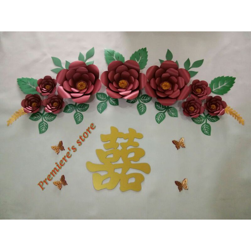 Dekorasi sangjit / dekorasi lamaran / paper flower sangjit