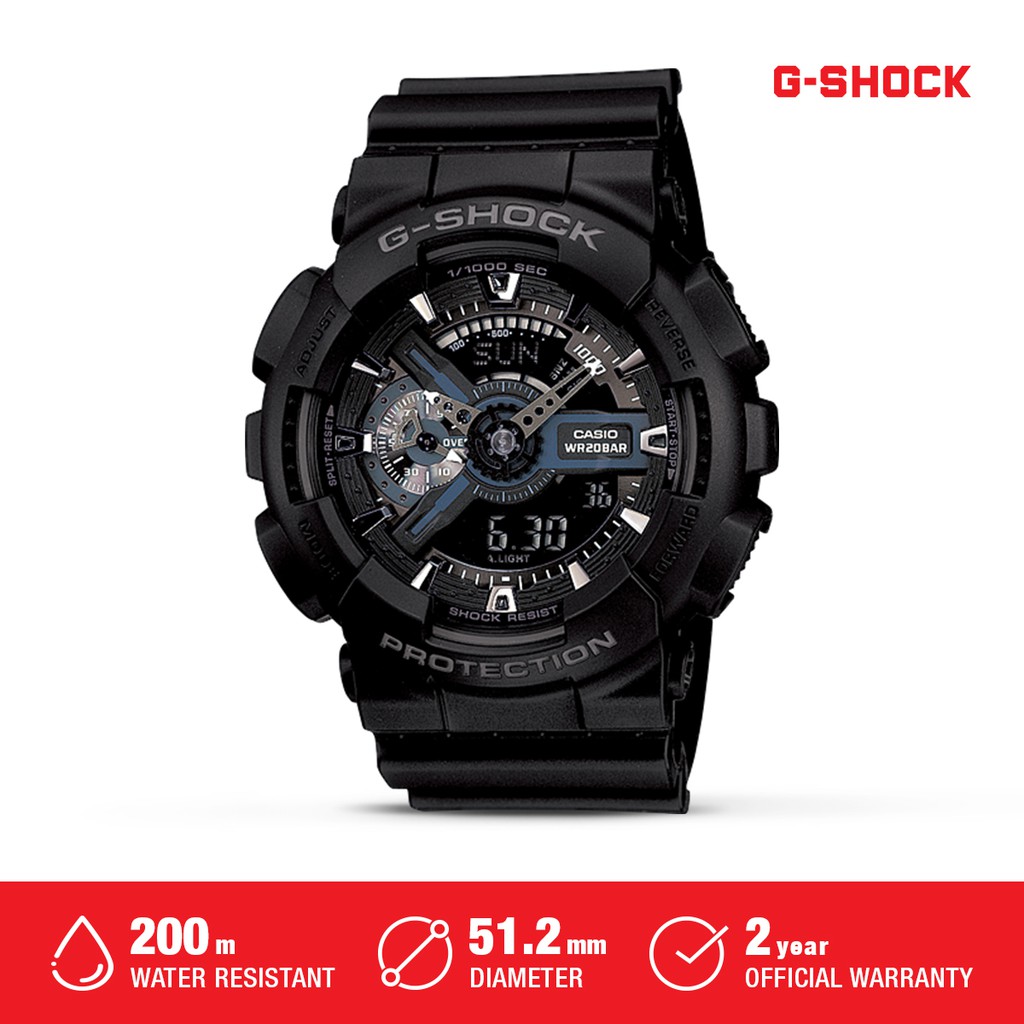 Casio G-Shock Water resistant Original Jam Tangan Pria GA-110-1BDR Waterproof