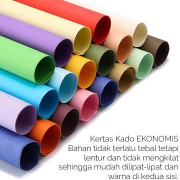 

OR759 1 Pack Isi 5 Kertas Kado Polos Wrapping Paper Natal Lebaran Putih Hitam Merah Hijau Abu Biru Coklat ㊎ 13