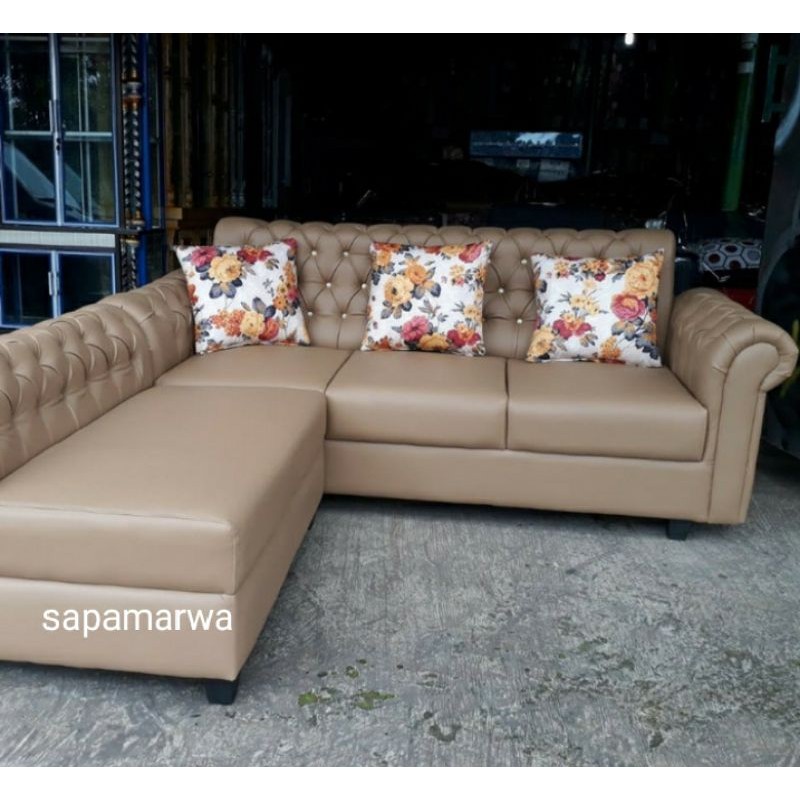 Sofa Kursi L Putus Sofa Kancing Minimalis